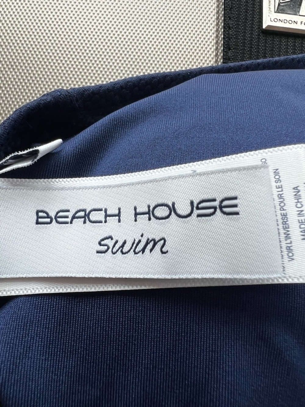 Beach House Navy Ruffle Racerback Tank - Picture 3 of 6